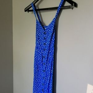 Blue flowered sundress XS